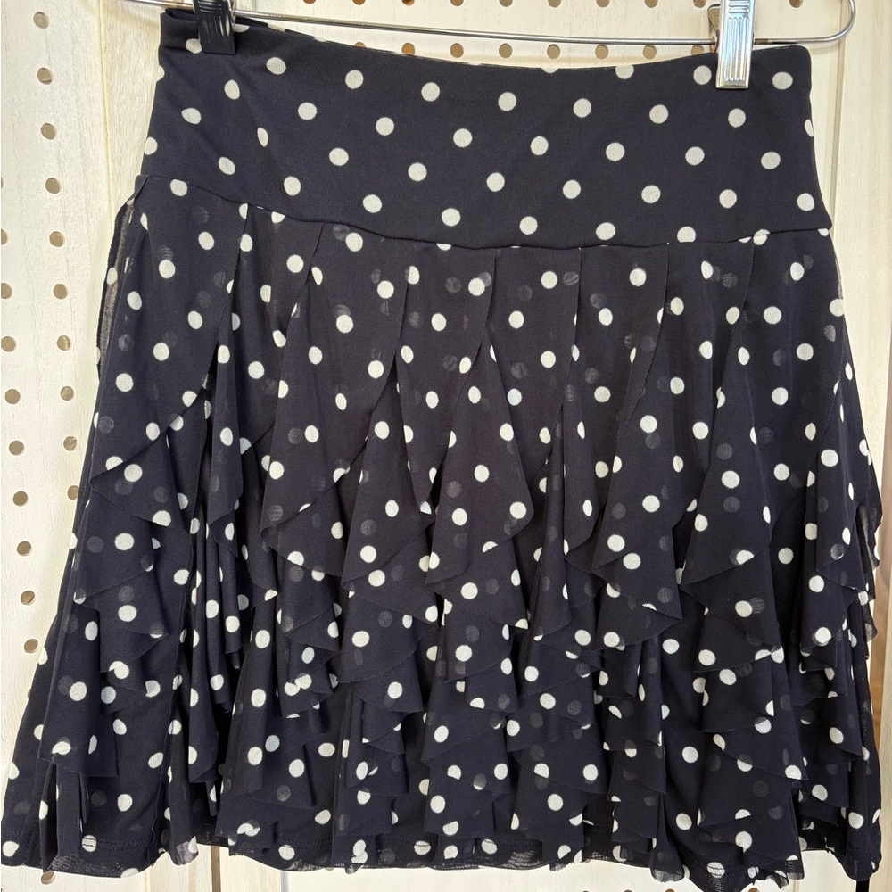 INC International Concepts Black and White Polka Dot Skirt